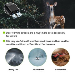 4 PCS Deer Whistles for Car, Automotive Deer Warning Whistle Devices, Animal War
