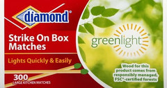 Greenlight Strike on Box Matches, 300 Count, 3 Pack