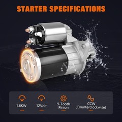 Sintly 17840N Starter Motor Fit For Subaru Forester 03-13 2.5L Forester 14-18