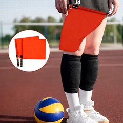 Volleyball Referee Flags Set with Whistle, Cards, and Storage Bag – 4PCS