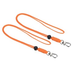 Paracord Lanyard with Closure 19″, 2pcs Necklace Keychain Lanyard, Orange