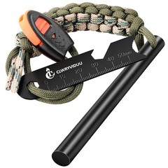 Survival Fire Starter, 4 Inch Ferro Rod, Flint Fire Starters for Hiking and 1