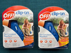 Off! Clip-on 2 Fan Circulated Mosquito Repellent w/ 1 Refill Odorless 12 Hrs NEW