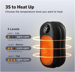 2-in-1 Magnetic Hand Warmers Rechargeable Electric Portable Pocket Heater USB