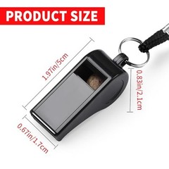 SPORTIC Whistle，3 Pack Durable Plastic Whistles with Lanyards – Loud Crisp