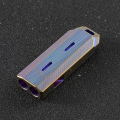 EDC Titanium Emergency Whistle Survival Safety Whistle Double Tubes Outdoor Gift