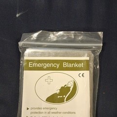 Silver Mylar Emergency Blanket 130x210cm 60g Reflective Lightweight Zip Bag