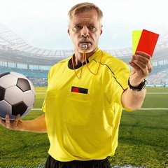 Soccer Referee Kit Flags, Cards, Whistles, Notebook & Storage Bag