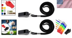 High-Quality ABS Sports Whistles with Lanyard – Perfect for Training & Events