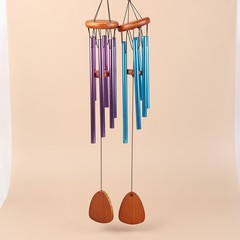 1Pc Classic 6 Tubes Aluminum Pipe Wind Chimes With Hook And Wooden Hanging Tag