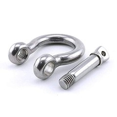4 Pcs Stainless Steel Anchor Shackle 1/4″, Heavy Duty Bow Shackle Lifting Sai…