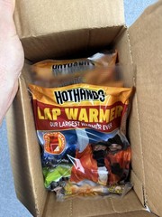 HotHands Lap Warmers 7 Pack Disposable Hand Warmers 16×10 Single Use Orange NIB