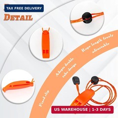 6Pcs Emergency Whistle Survival Whistles Loud Marine Safety Whistle with