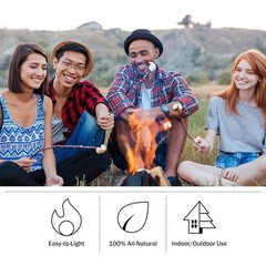 Natural Pine Fatwood Fire Starters Easy Light Campfire Indoor Outdoor Use