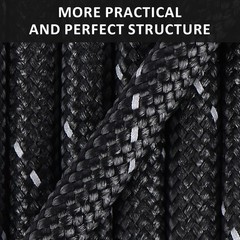 Reflective Paracord Rope 7 Strand Type III Parachute Cord 4mm 100ft / 200ft for
