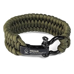 Firecraft Cord Survival Bracelet – Paracord Bracelet L (7-8″ wrist) Army Green