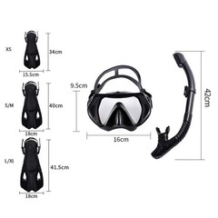 Diving Essentials Package Featuring an Adjustable Mask and Reliable Fins Set