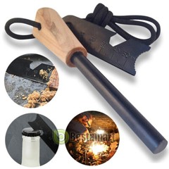 FERRO ROD Fire Starter Survival Striker Flint w/Paracord Lanyard Camping Outdoor