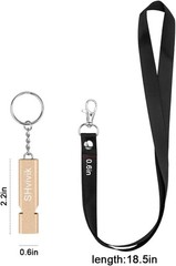 Dual-Tube Emergency Survival Whistles Set