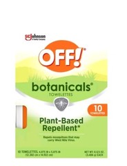 OFF! Botanicals Plant-Based Insect Repellent Towelettes, 10ct