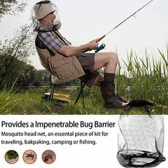 Mosquito Insect Hat Bug Mesh Head Net Camping Face Protector