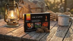 Fire Starter Squares 32 pcs – Natural Wood Waterproof & Low-Odor Fire Starter…