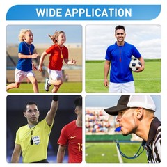 2 Pack Sports Whistles with Lanyards Loud Plastic Whistles for Coaches Referees