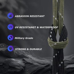 7-core 550lb Paracord Rope Reflective 30/50/100m Dia 4mm Survival Parachute Cord