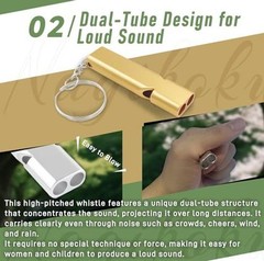 Whistle Emergency Whistles Premium Lifeguard Safety Whistle for 5 Pack Silver