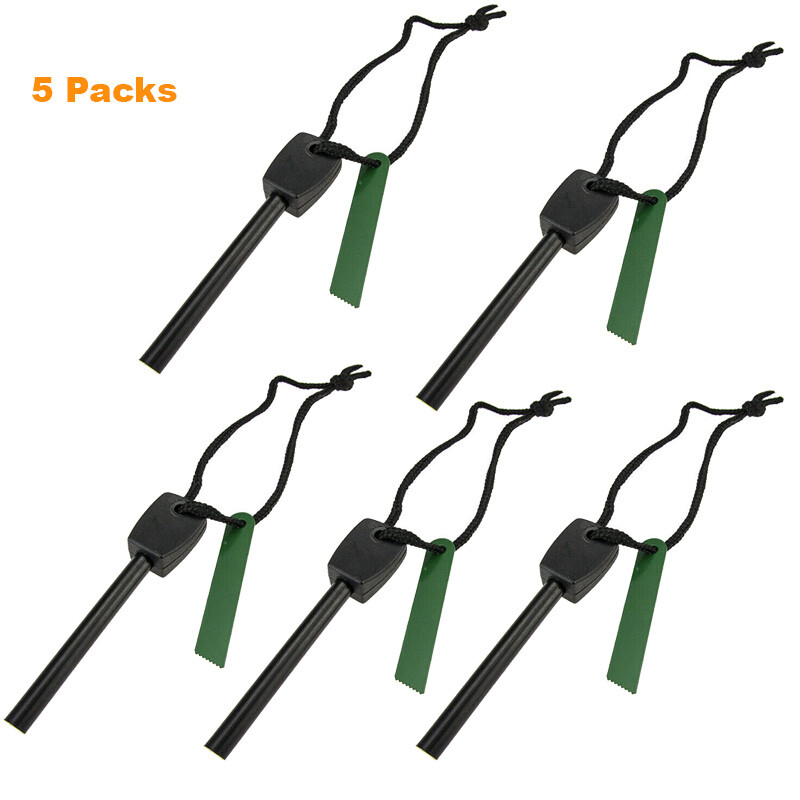 Fire Starter Lighter Magnesium Rod Flint Striker Emergency Camping Survival Kit