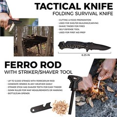 250-Piece Survival Kit – Tactical Gear & First Aid, Great Gift for Men & Dad