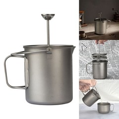 Sleek and Functional Titanium Coffee Cup for Traveling and Backpacking