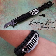 JEEP Grill 10 in 1 Paracord Life Saving Bracelet CJ YJ XJ JK Wrangler Liberty