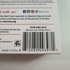 American Red Cross 4-Stage Personal Water Filter 99.99% Filtration BPA-Free