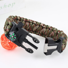 Waterproof Outdoor Adjustable Paracord Survival emergency Bracelet band