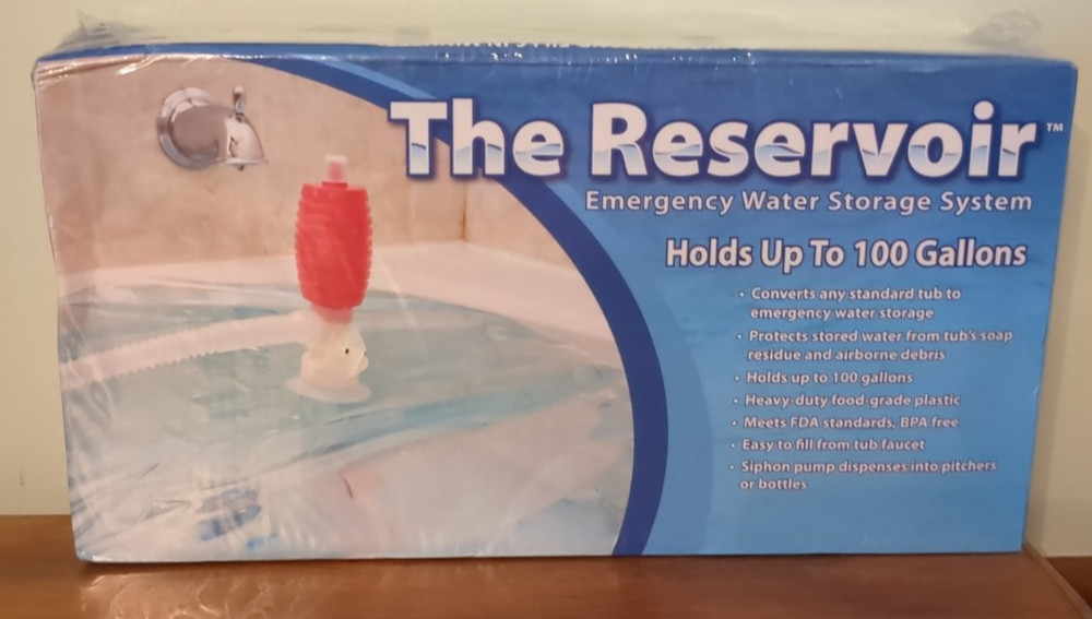 The Reservoir Emergency Water Storage System 100 Gallons ~ New / Sealed In Box