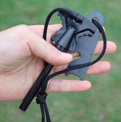 2pc Fire Starter Flint Steel Striker Survival Kit Ferro Rod Camping Outdoor Tool