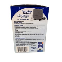 Cutter Eclipse Zone Mosquito Repellent, New, Rechargeable with Refill Outdoors
