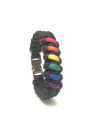 LGBT Gay Pride Rainbow Limited Edition Jewelry Paracord Survival Bracelet (7.5)