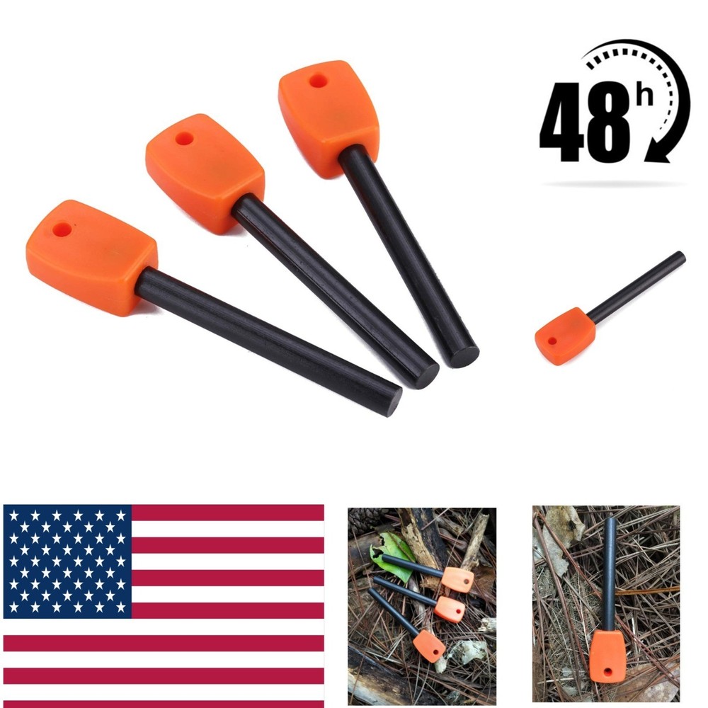 FOSTAR Ferrocerium Fire Starter Kit – 3 PCS Tactical Camping Tool