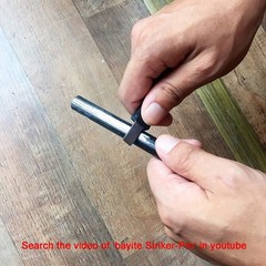 bayite 4 Inch Survival Ferrocerium Drilled Flint Fire Starter, Ferro Rod Kit wit