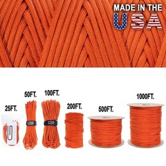GOLBERG 750lb Paracord/Parachute Cord – Authentic Mil-Spec Type IV 750 lb Ten…