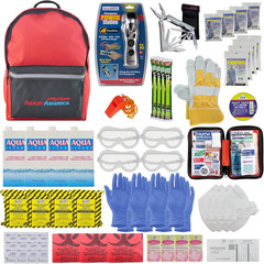 Deluxe 72-Hour Emergency Kit for 4, Complete Disaster Preparedness Backpack