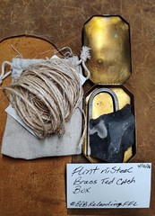 Fire Starter U Striker Flint Mountain Man Bushcraft Ted Cash Brass Case Candles