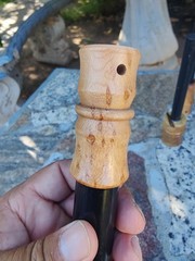 Bushcraft 5″ x 1″ ferrocerium rod with Birdseye maple wood handle | mischmetal