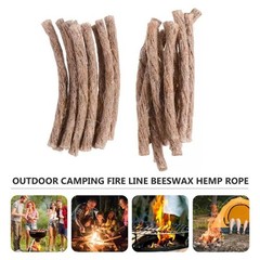 10 Magnesium Shaving Bags + 20 Wax Ropes Fire Starter Kit Camping Hiking Outdoor