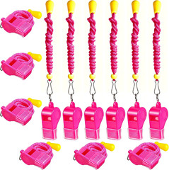 12 Packs Sports Whistles with Lanyard, for Coaches, Referees and Officials