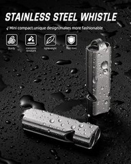 Loud Emergency Whistles,130db+ Lifeguard Safety Whistle Stainless (1-pack)