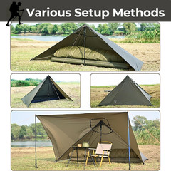 Onewind Lightweight Poncho Shelter, Solitary Shelter Cape Silnylon Emergency Sur