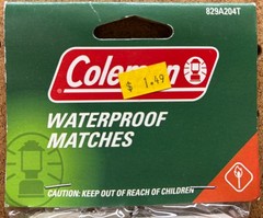 Coleman Waterproof Matches ( 8 packs ) extra large waterpoof heads 320 Matches